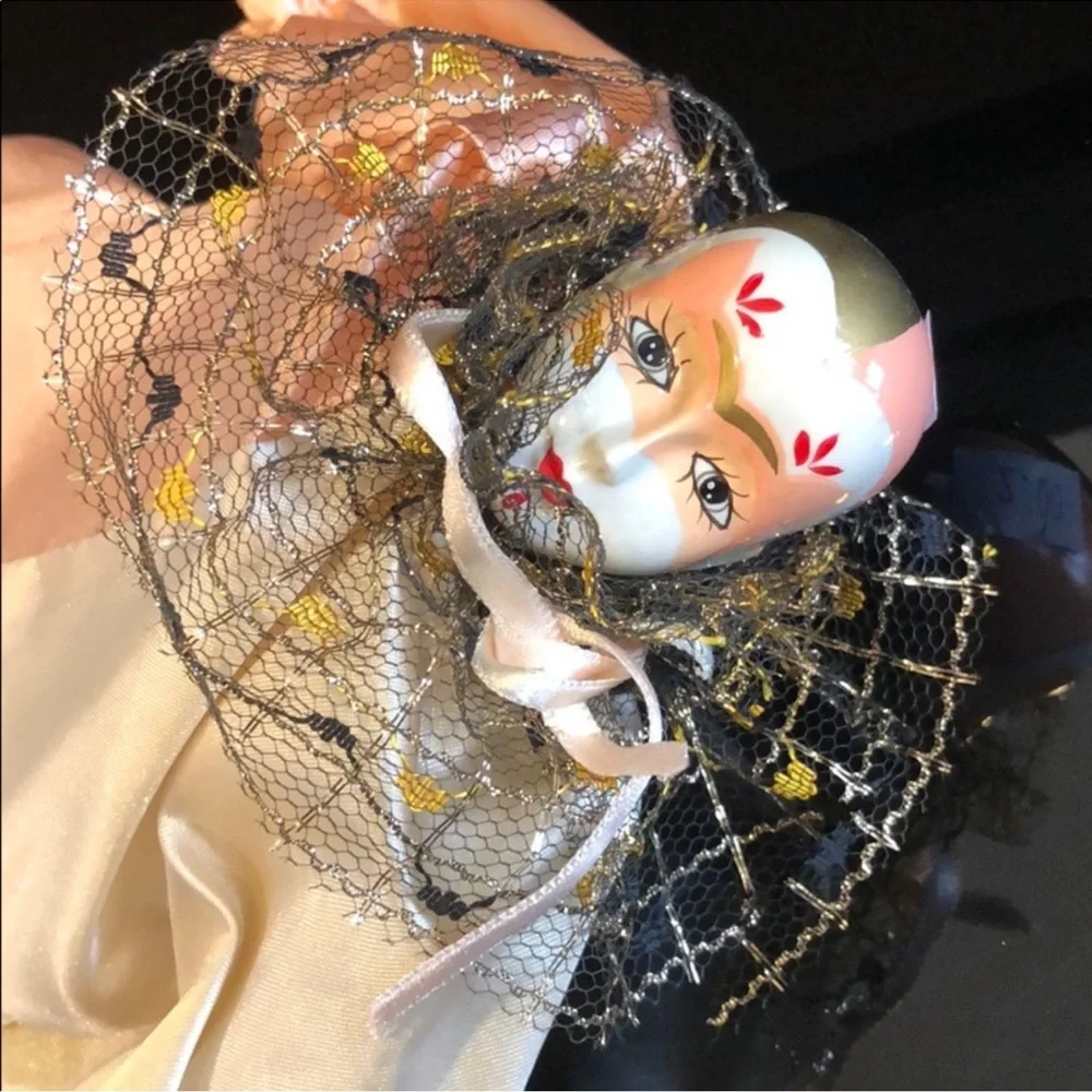 Decorative Mask with Lace and Ribbon - Picture 1 of 10
